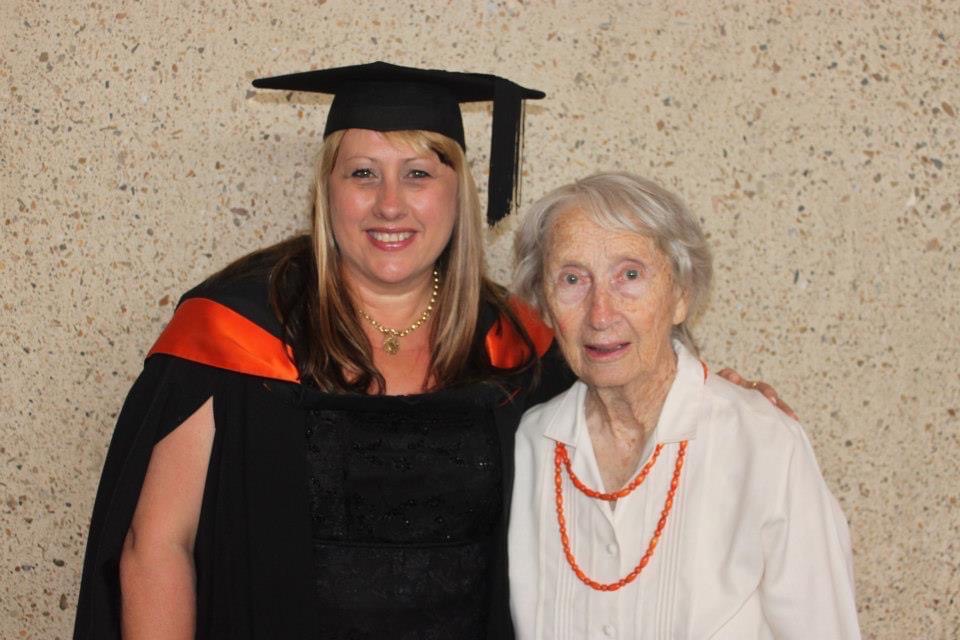Karen and her Great Aunt Norma at her graduation